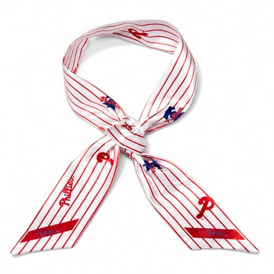  Philadelphia Phillies Montana West Women's Pinstripe Bag Scarf - White