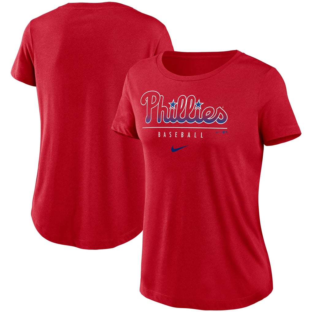 Women's Philadelphia Phillies Nike Red Club Lettering Essential Tri ...