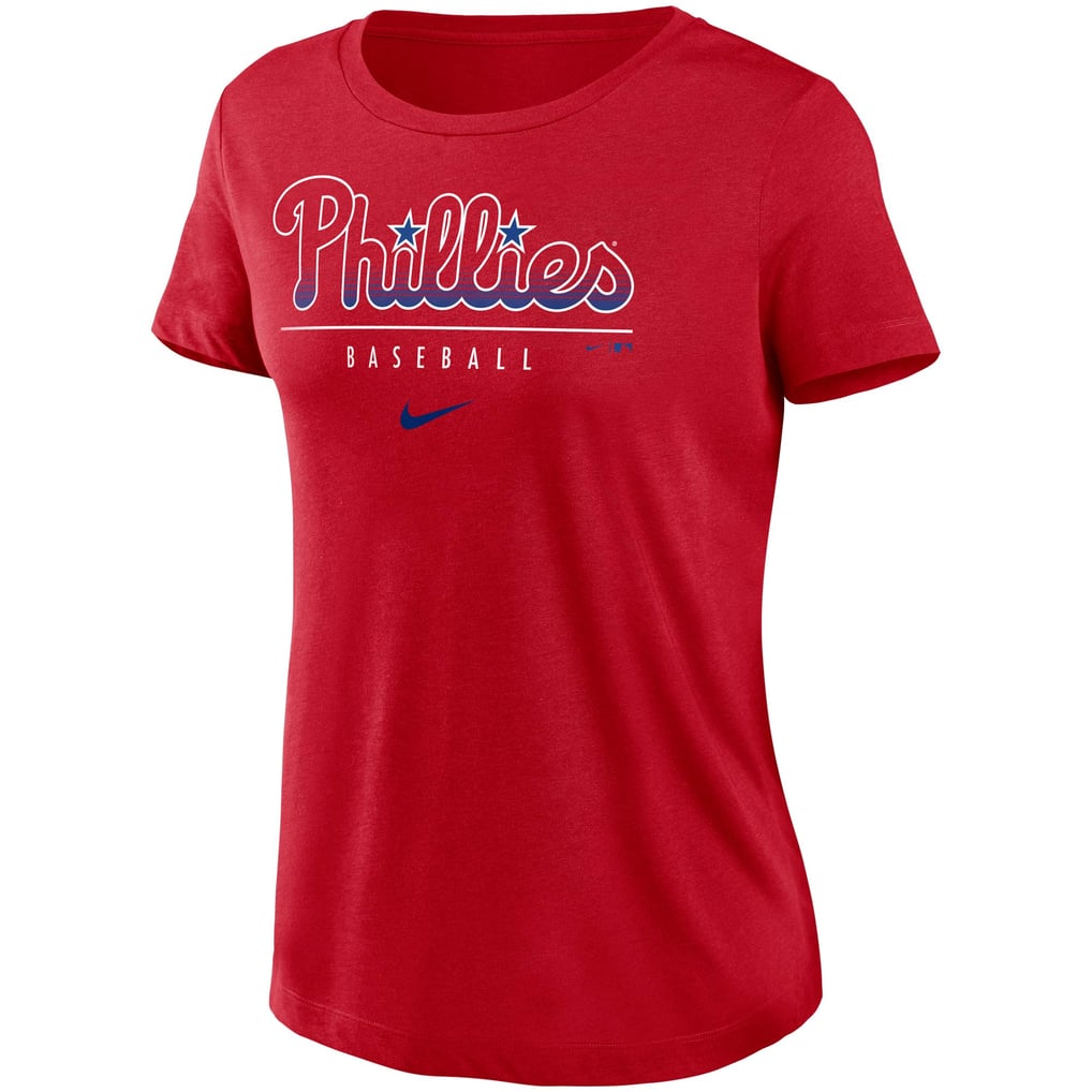 Women's Philadelphia Phillies Nike Red Club Lettering Essential Tri ...