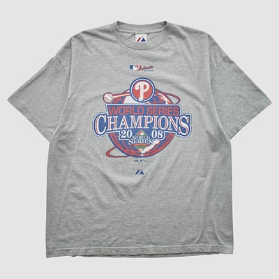 World Series Majestic 2008 T-shirt - Heather Gray - 2XL by Fanatics Real Vintage