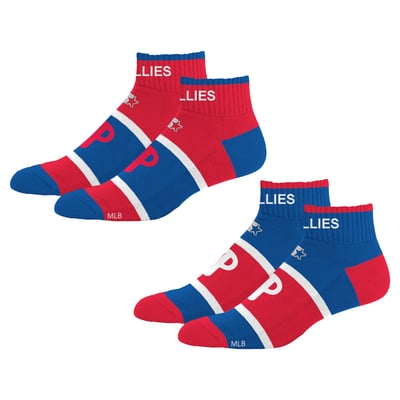 Philadelphia Phillies Starter Youth Season Opener Two-Pack Quarter Socks Set - Red
