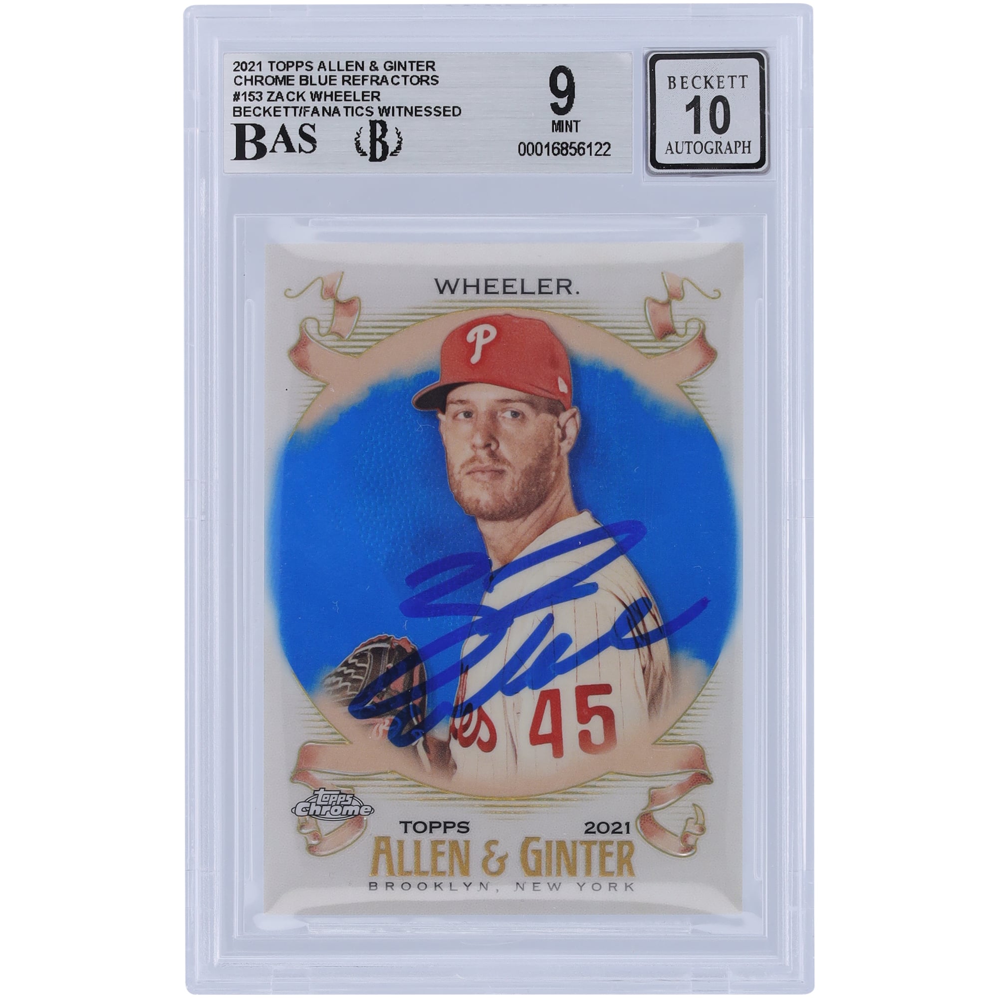 Zack Wheeler Philadelphia Phillies Autographed 2021 Topps Allen 