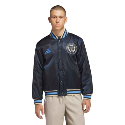 Philadelphia Union adidas MLS x US Sports Full-Snap Bomber Jacket - Navy