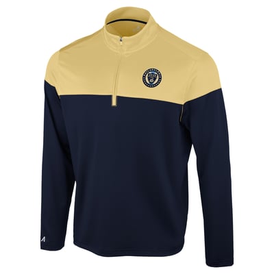 Philadelphia Union Antigua Hinder Quarter-Zip Pullover - Navy/Gold