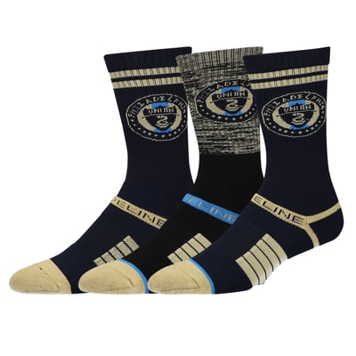 Philadelphia Union Strideline Premium 3-Pack Knit Crew Socks Set