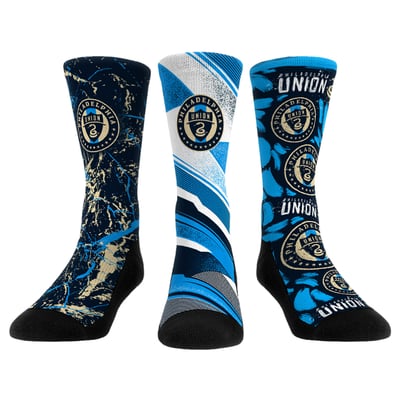  Philadelphia Union Rock Em Three-Pack Crew Socks Set - Light Blue