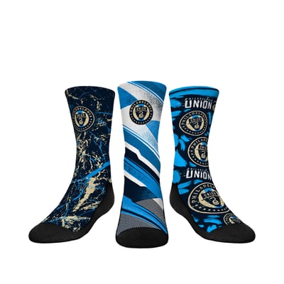  Philadelphia Union Rock Em Youth Three-Pack Crew Socks Set - Light Blue
