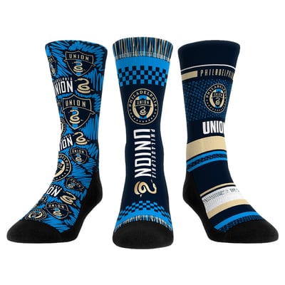  Philadelphia Union Rock Em Youth Three-Pack Crew Socks Set - Navy