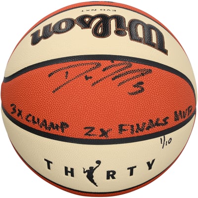 Diana Taurasi Phoenix Mercury Autographed Fanatics Authentic WNBA Wilson Official Game Basketball with Multiple Inscriptions - Limited Edition #1/10