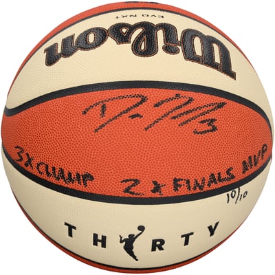 Diana Taurasi Phoenix Mercury Autographed Fanatics Authentic WNBA Wilson Official Game Basketball with Multiple Inscriptions - Limited Edition #10/10