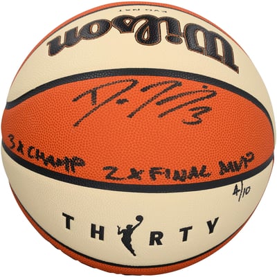 Diana Taurasi Phoenix Mercury Autographed Fanatics Authentic WNBA Wilson Official Game Basketball with Multiple Inscriptions- Limited Edition of 10