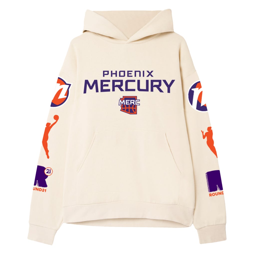 Phoenix Mercury round21 Unisex Drop Shoulder Boxy Hoodie  - Cream