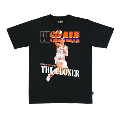Diana Taurasi Phoenix Mercury SLAM Unisex Court Origins Cover T-Shirt - Black
