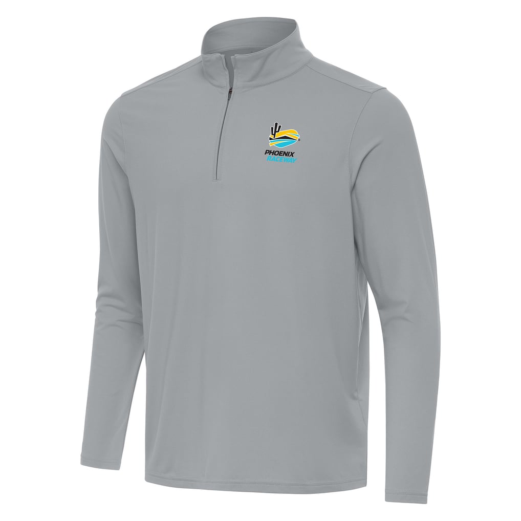 Phoenix Raceway Antigua Intent Quarter-Zip Top - Gray