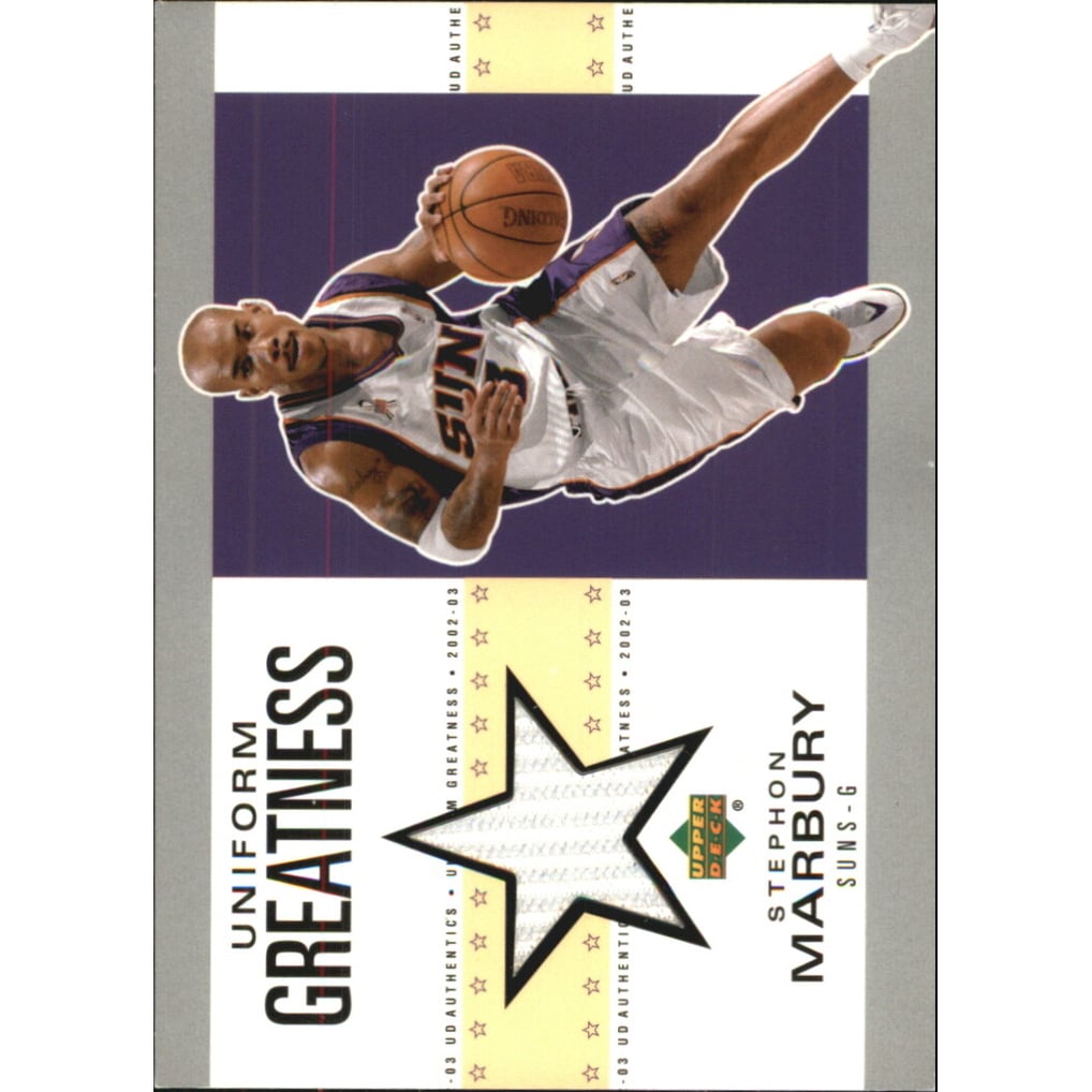 2002-03 UD Authentics Uniform Greatness #SMU Stephon Marbury