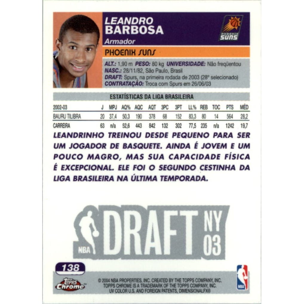 2003-04 Topps Chrome #138B Leandro Barbosa/Native language