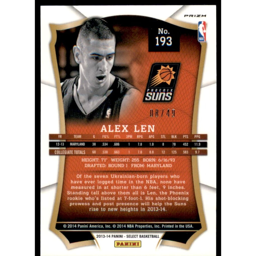 2013-14 Select Prizms Blue #193 Alex Len