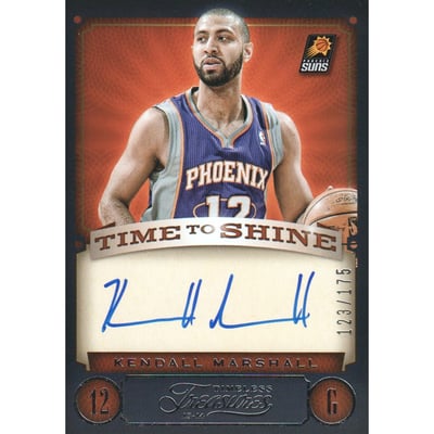 2013-14 Timeless Treasures Time To Shine #24 Kendall Marshall