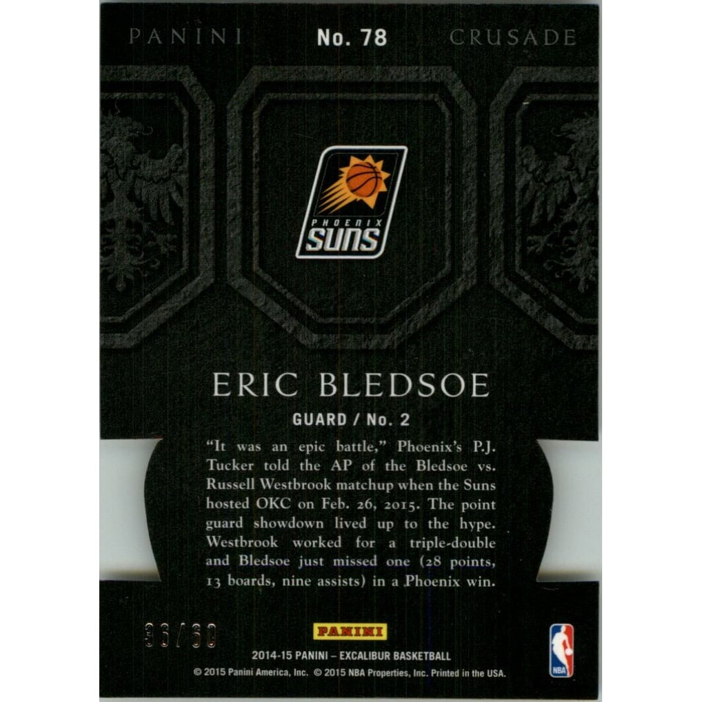 2014-15 Panini Excalibur Crusade Orange Die-Cuts #78 Eric Bledsoe