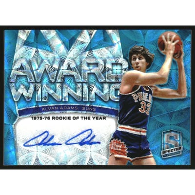 2018-19 Panini Spectra Award Winning Autographs Neon Blue #22 Alvan Adams
