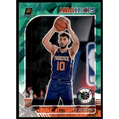 2019-20 Hoops Premium Stock Prizms Green Cracked Ice #219 Ty Jerome