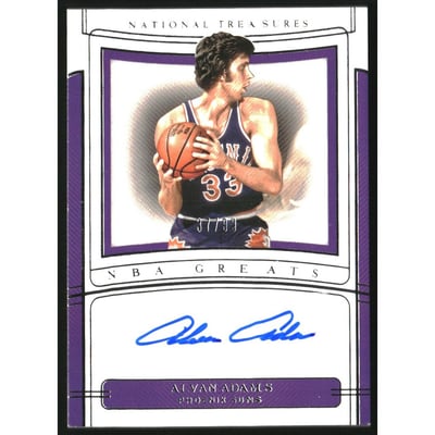 2019-20 Panini National Treasures NBA Greats Signatures #28 Alvan Adams/99