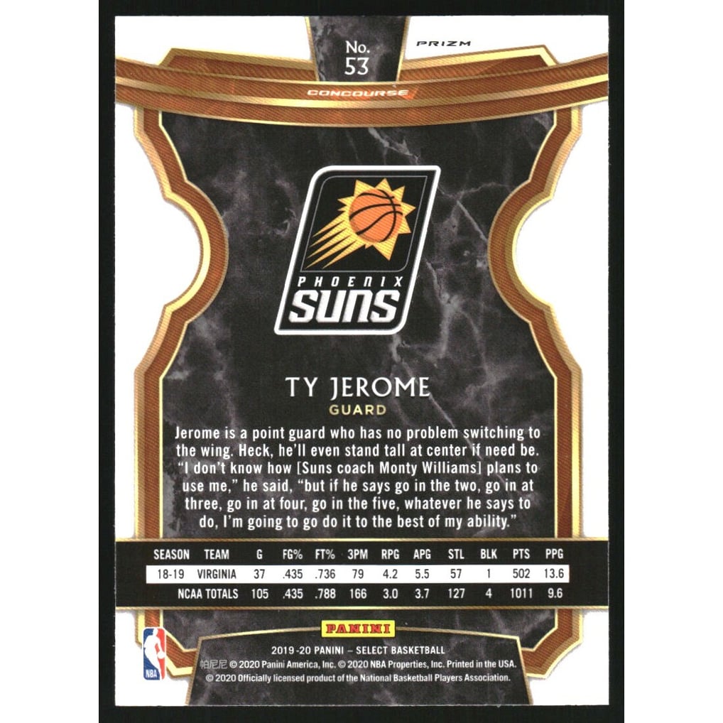 2019-20 Select Prizms Disco #53 Ty Jerome
