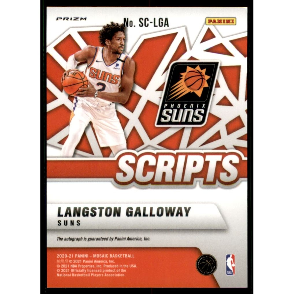 2020-21 Panini Mosaic Scripts #58 Langston Galloway