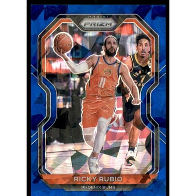 2020-21 Panini Prizm Prizms Blue Ice #235 Ricky Rubio