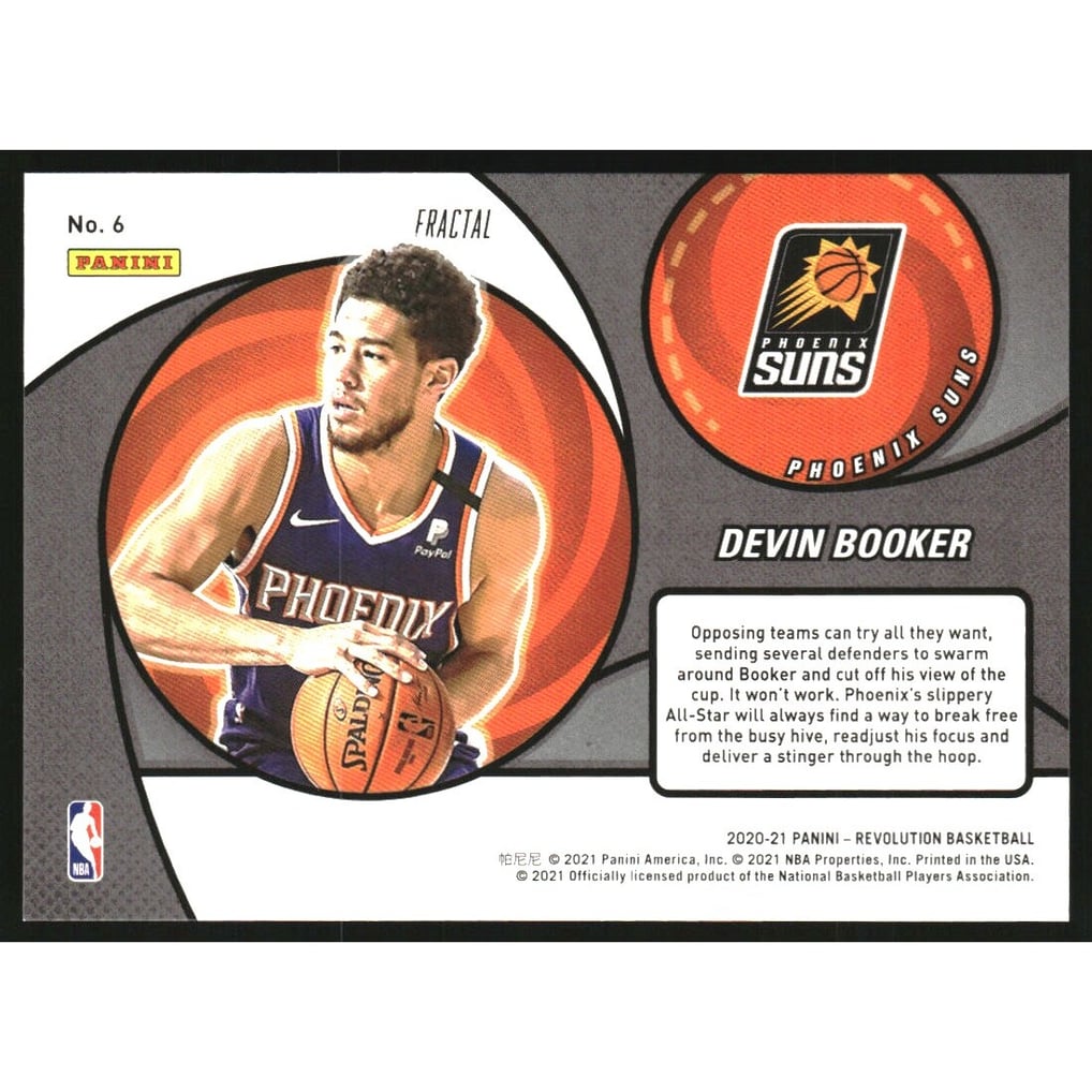 2020-21 Panini Revolution Vortex Fractal #6 Devin Booker