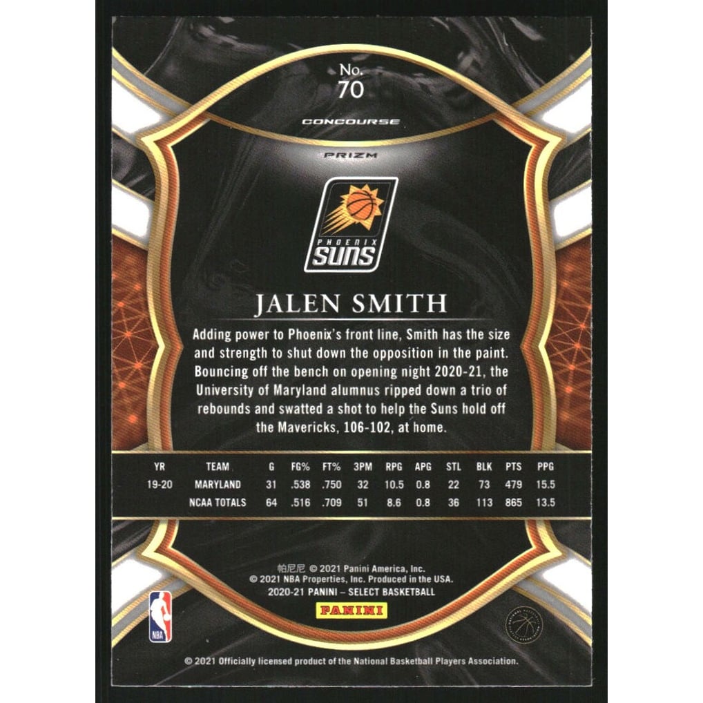 2020-21 Select Prizms Disco #70 Jalen Smith