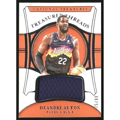 2021-22 Panini National Treasures Treasured Threads #25 Deandre Ayton