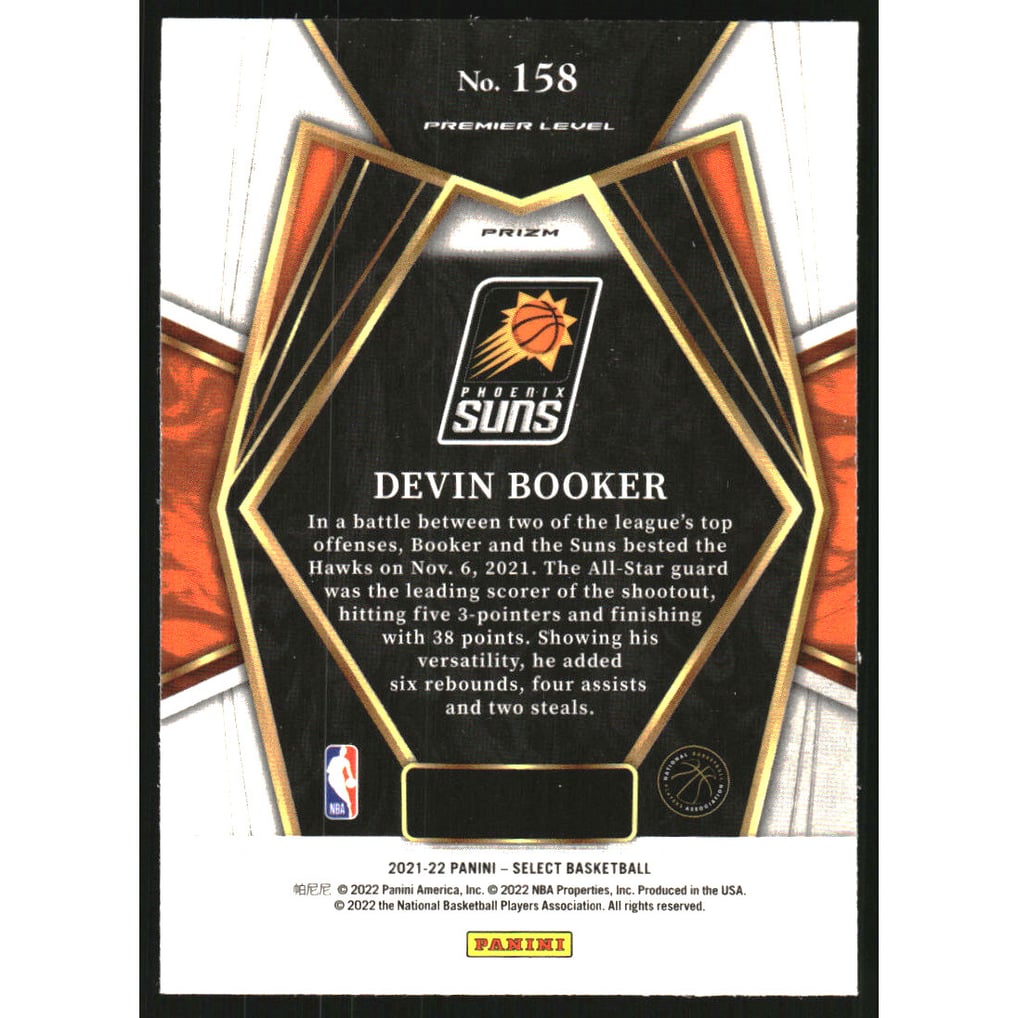 2021-22 Select Prizms Silver #158 Devin Booker