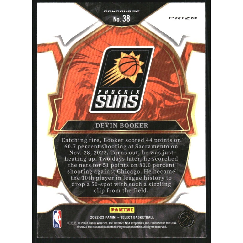 2022-23 Select Prizms Silver #38 Devin Booker