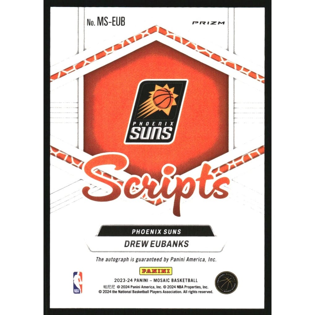 2023-24 Panini Mosaic Scripts #30 Drew Eubanks