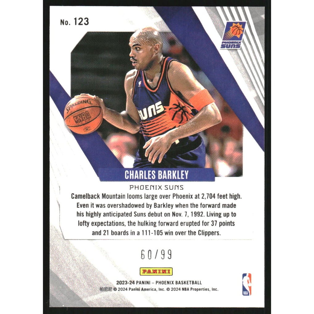 2023-24 Panini Phoenix Orange #123 Charles Barkley