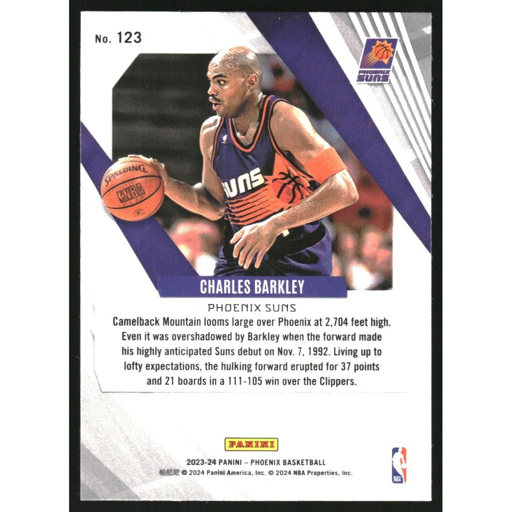 2023-24 Panini Phoenix Teal Lazer #123 Charles Barkley