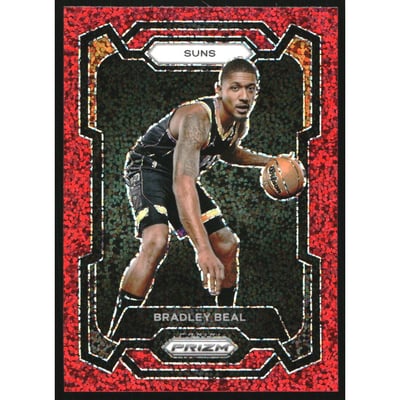 2023-24 Panini Prizm Prizms Red Sparkle #64 Bradley Beal