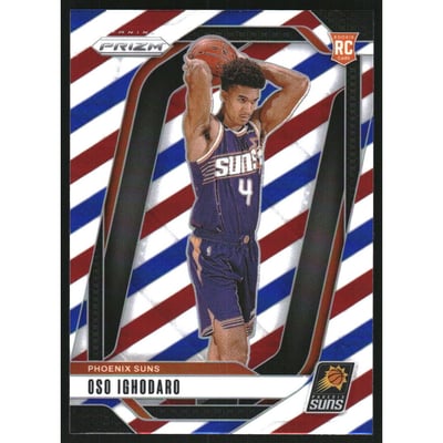 2024-25 Panini Prizm Prizms Red White and Blue #245 Oso Ighodaro