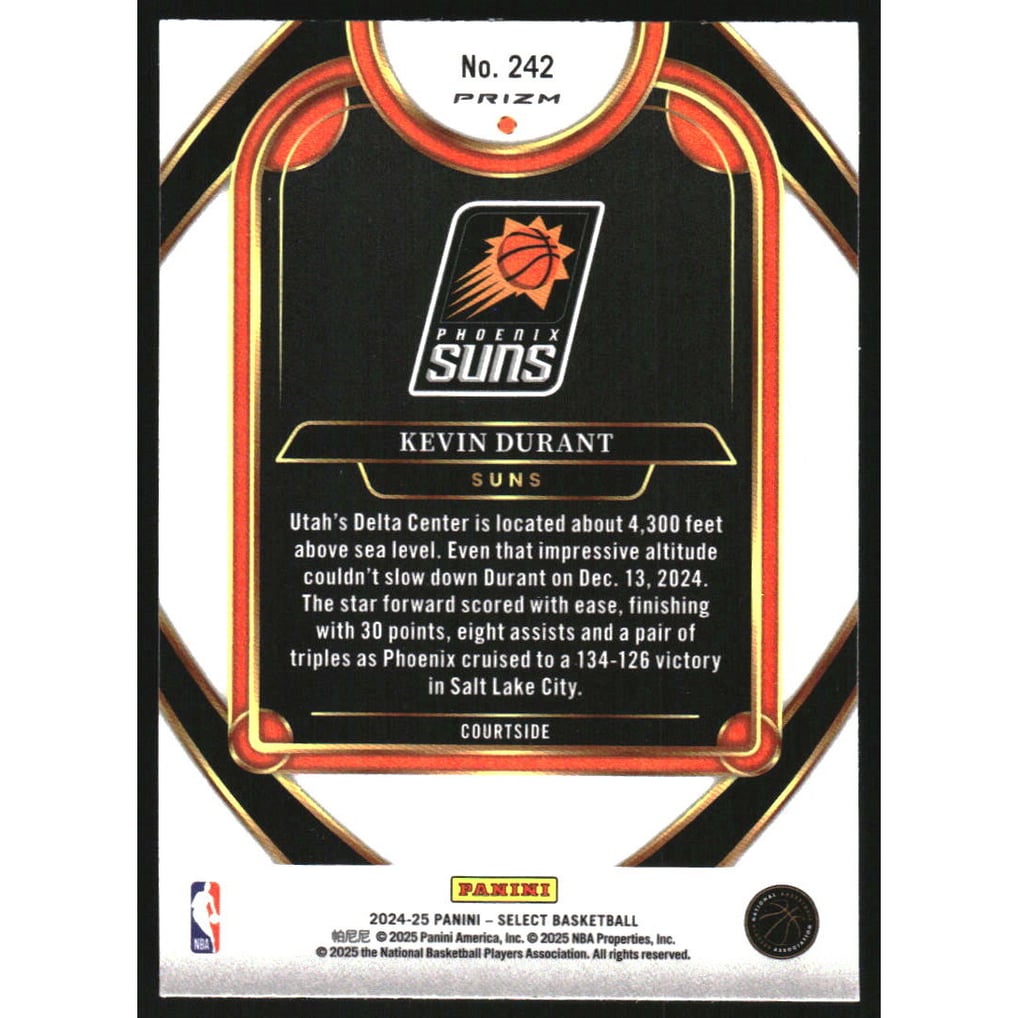 2024-25 Select Disco Prizms #242 Kevin Durant