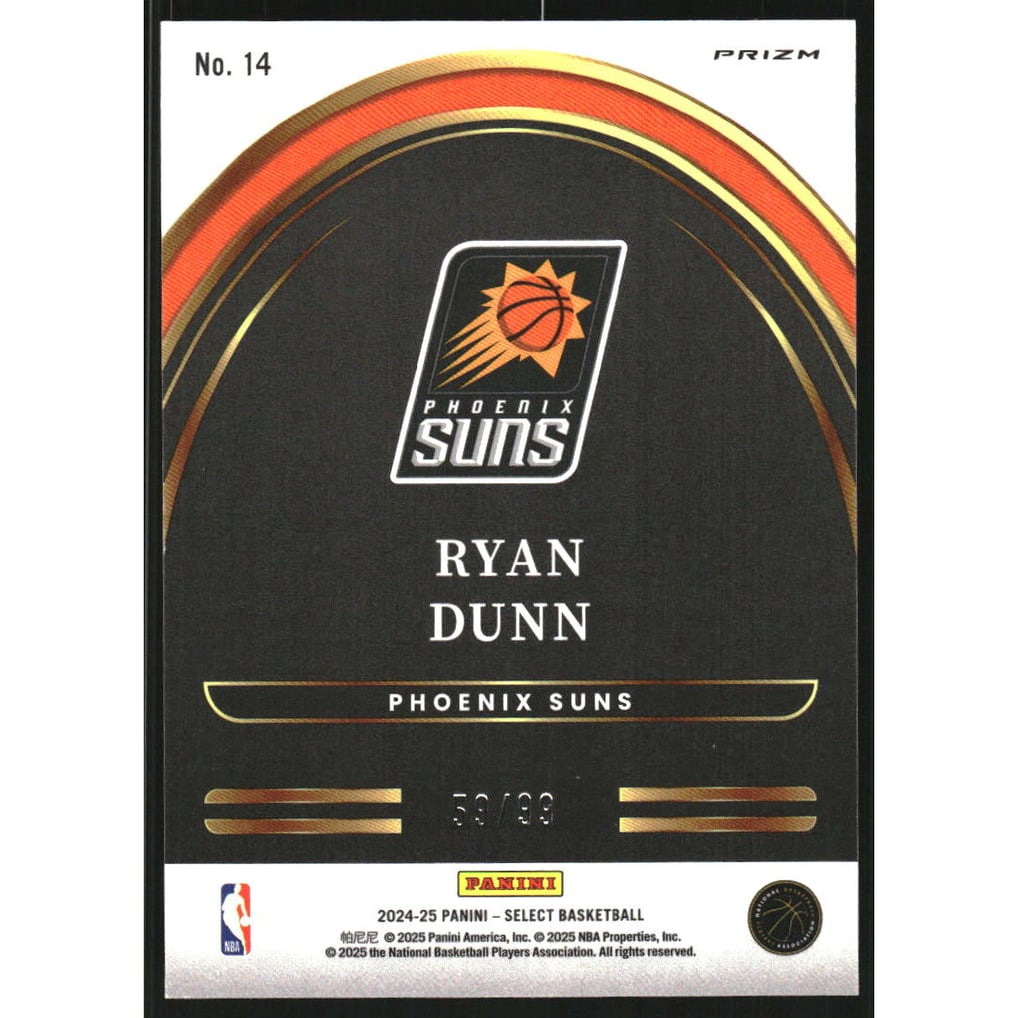 2024-25 Select Select Future Red Prizms #14 Ryan Dunn