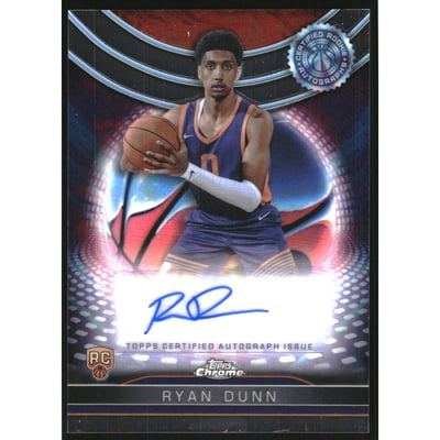 2024-25 Topps Chrome Certified Autograph Issue Rookies #TCRARDU Ryan Dunn