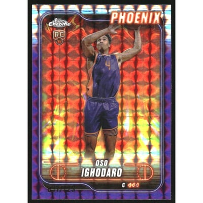 2024-25 Topps Chrome Purple Geometric Refractors #184 Oso Ighodaro