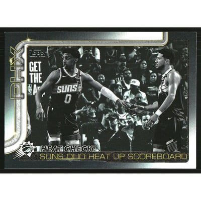 2025-26 Topps Blackout #294 Heat Check!/Ryan Dunn/Devin Booker