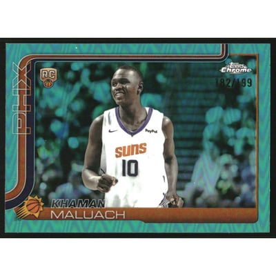 2025-26 Topps Chrome Aqua Refractors #260 Khaman Maluach