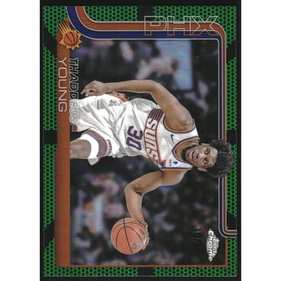 2025-26 Topps Chrome Green Basketball Refractors #135 Thaddeus Young