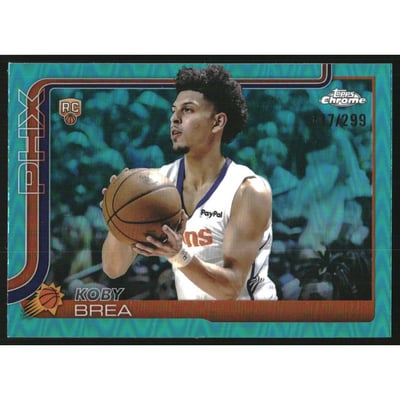2025-26 Topps Chrome Teal Refractors #292 Koby Brea