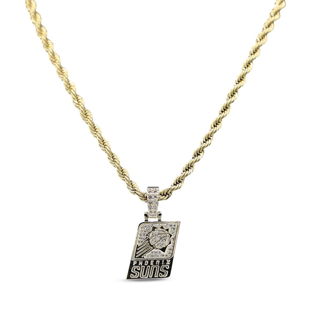 Phoenix Suns GLD 18K Yellow Gold Logo Pendant & 20" Rope Chain