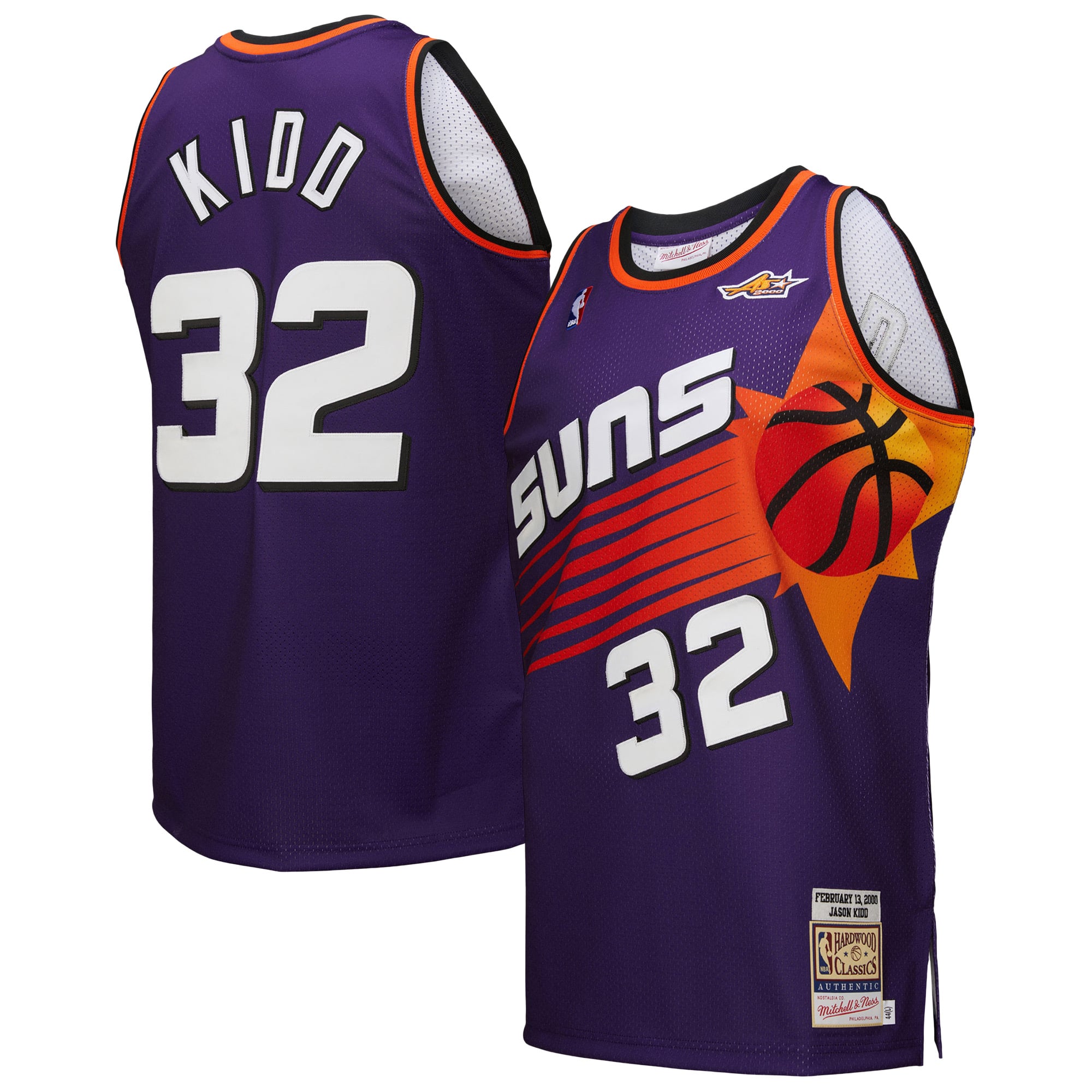 Maillot Signé Jason Kidd Phoenix Suns – Swingman Mitchell & Ness, Certifié PSA