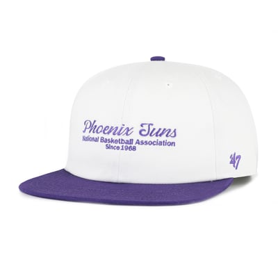 Phoenix Suns '47 Script Stack Captain Snapback Hat - Cream